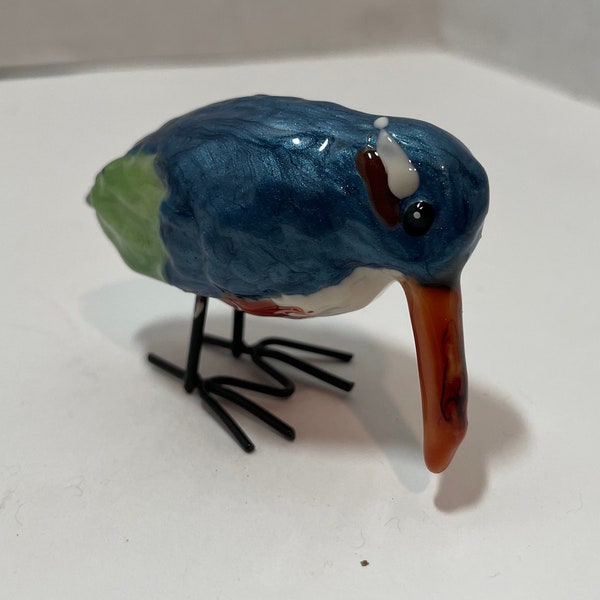 Small enamel bird Kingfisher