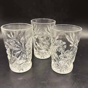 Anchor Hocking Early American Pattern Juice Glasses Pres Cut