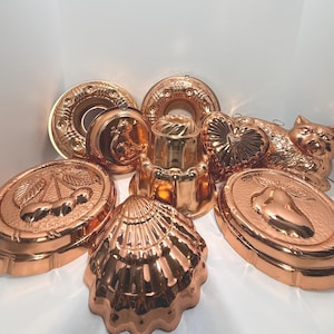 Copper aluminum kitchen molds gelatin desserts, cakes, wall decor Choice