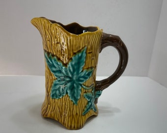 Fitz and Floyd Majolica Pitcher 19 ounce 1994 Maple Leaf