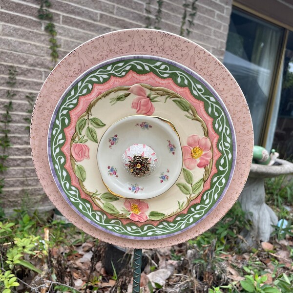 Glass Plate Flower Etsy