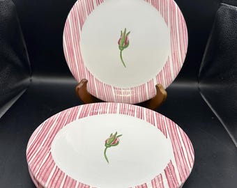 Tea for 2 set of 2 Michal Sparks Roses luncheon, breakfast plate