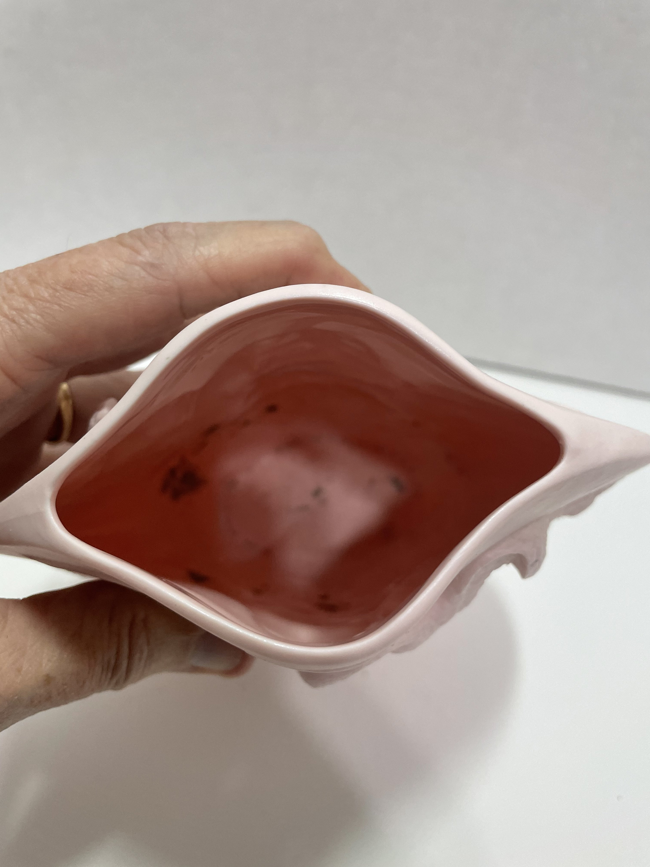 Light Pink Bisque Vase Glazed Inside Raised Relief Ducks in Etsy