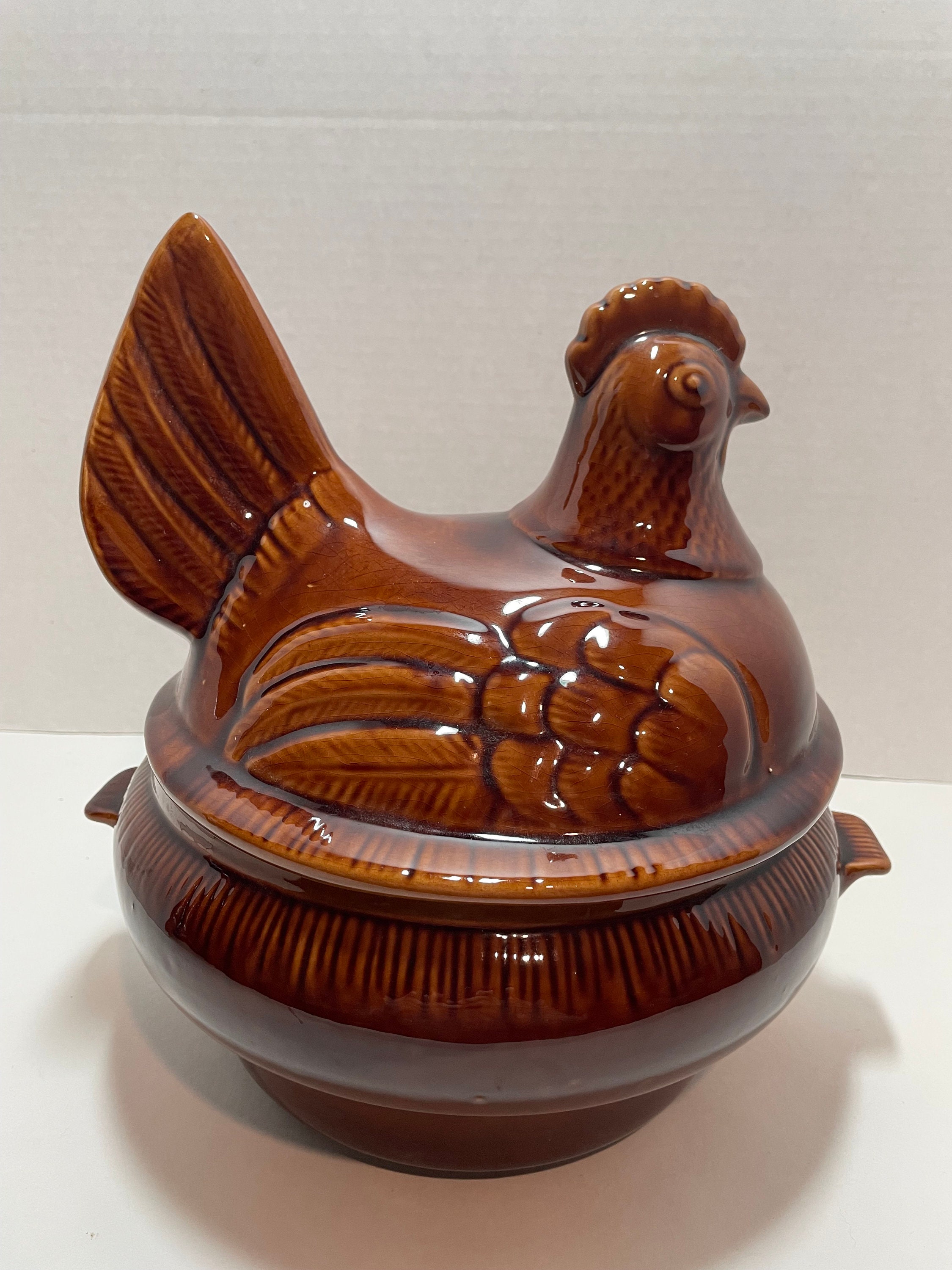 Soup Tureen California Pottery USA C 40 Brown Chicken Soup Etsy