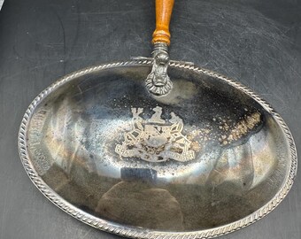 Silverplated Silent Butler Crumb Catcher F.B. Rogers Crest on Top