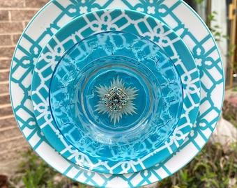 Glass Plate Garden Flower