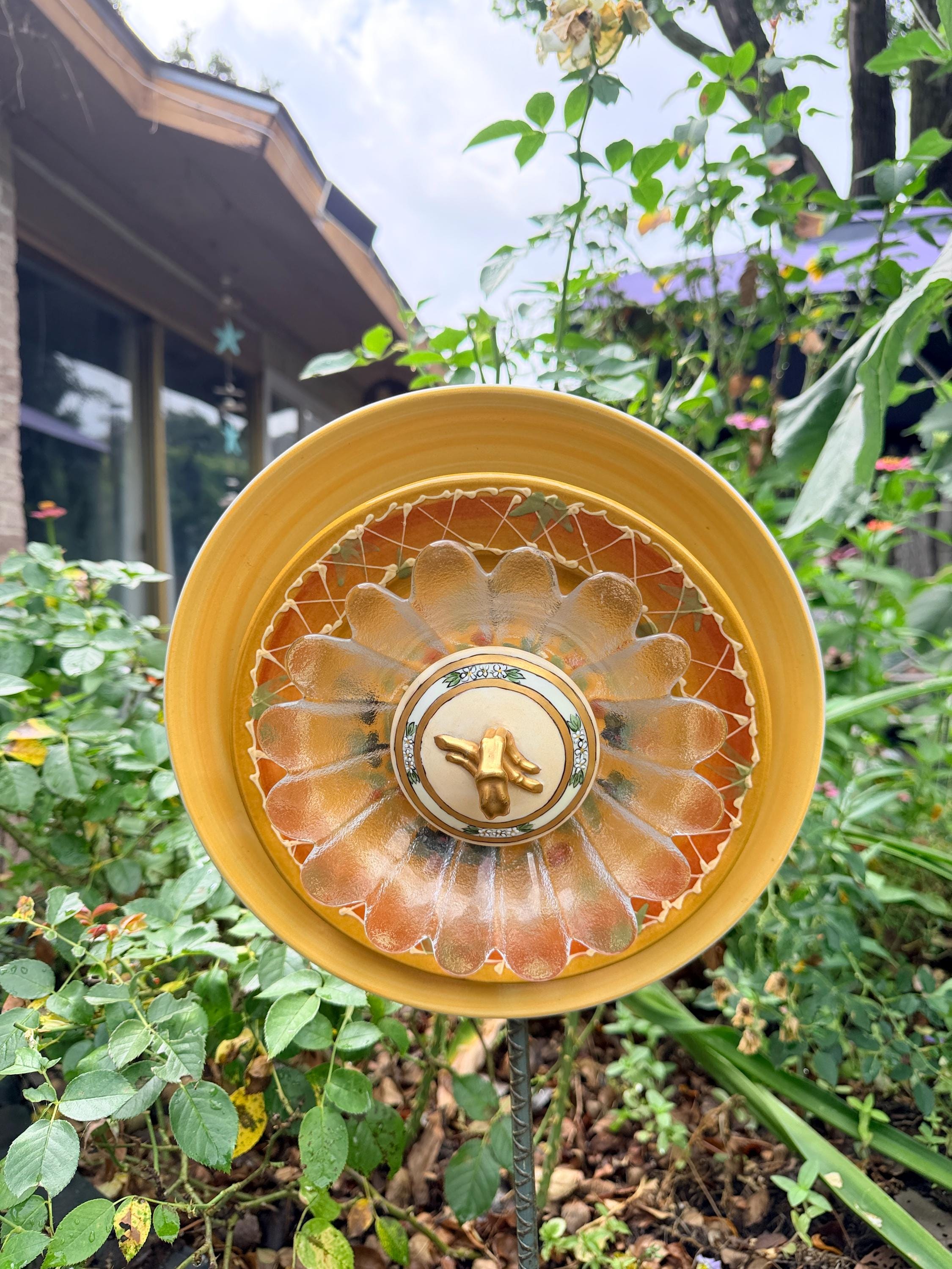 Glass Plate Garden Flowers