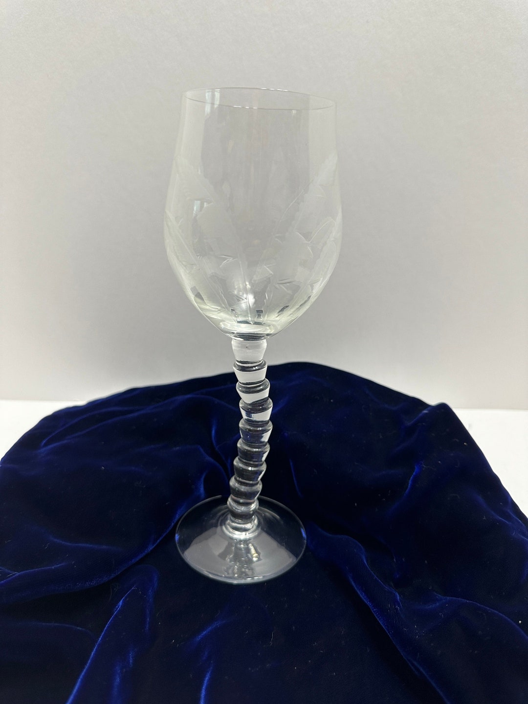 Tommy Bahama Tall Wine Glasses Palm Tree Trunk Etched Palm Etsy