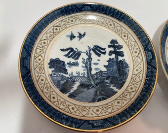 Blue Willow inspired yarn bowl lovebirds chinoiserie