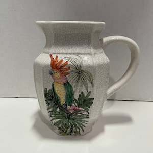 Parrot Pitcher hand painted Pacific Rim Not for Food Use