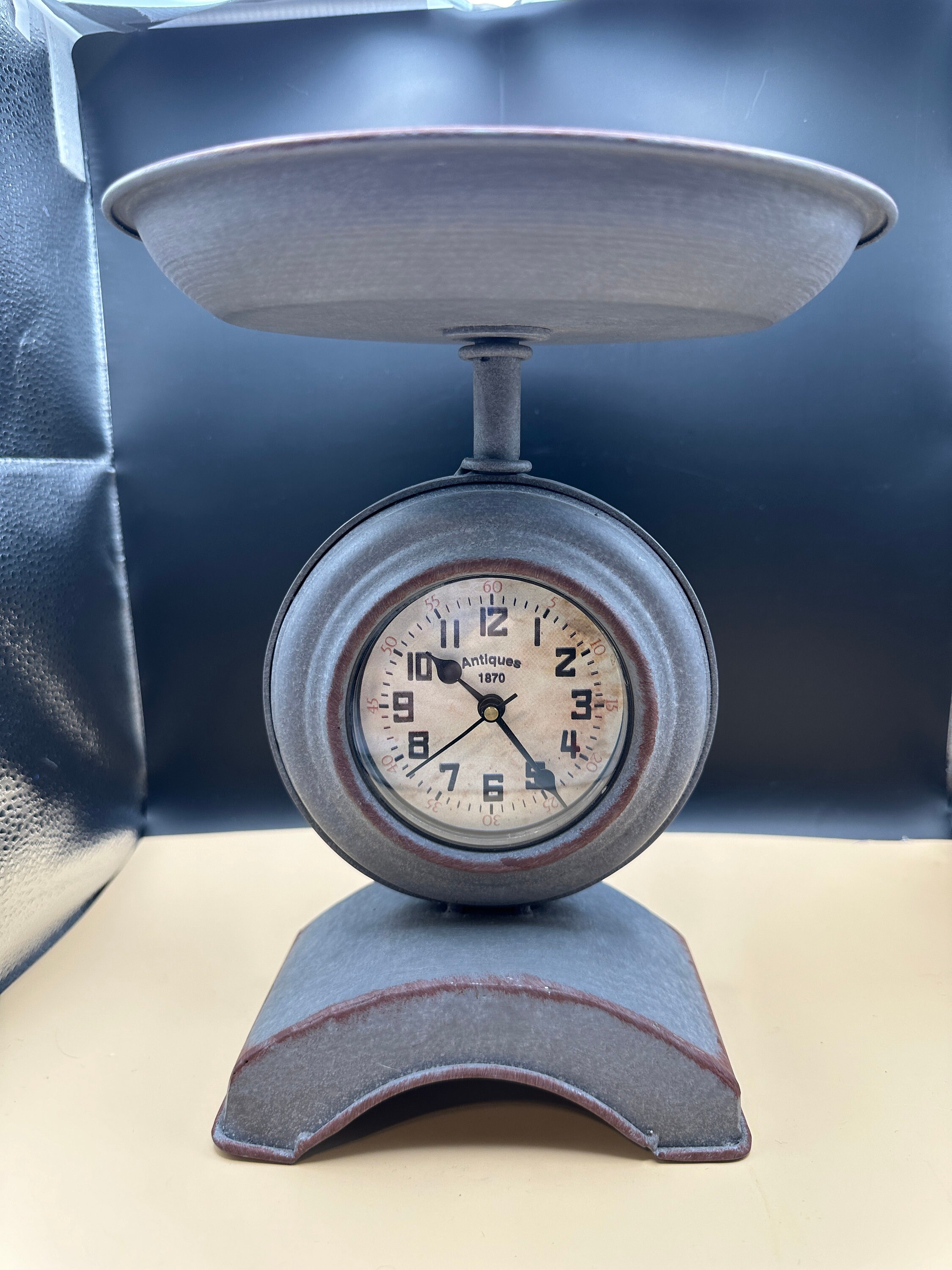 Scale Like Clock Vintage Old Kitchen Scale Looking Clock Works - Etsy