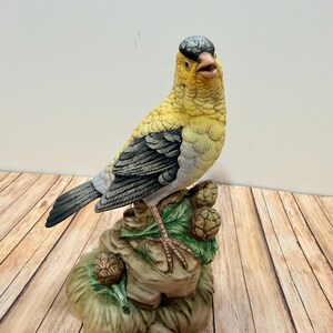 Ceramic Gold Finch Bird Figurines - Etsy