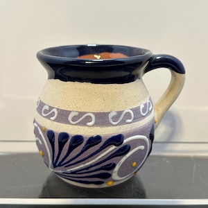 Jarritos clay mug hand painted made in Mexico