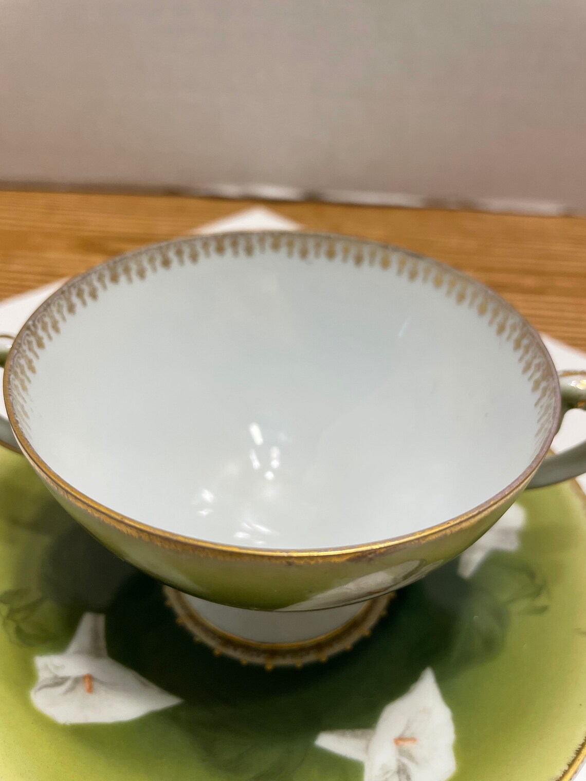 Bavarian 2 Handled Bouillon Cup and Saucer Philip Rosenthal Etsy