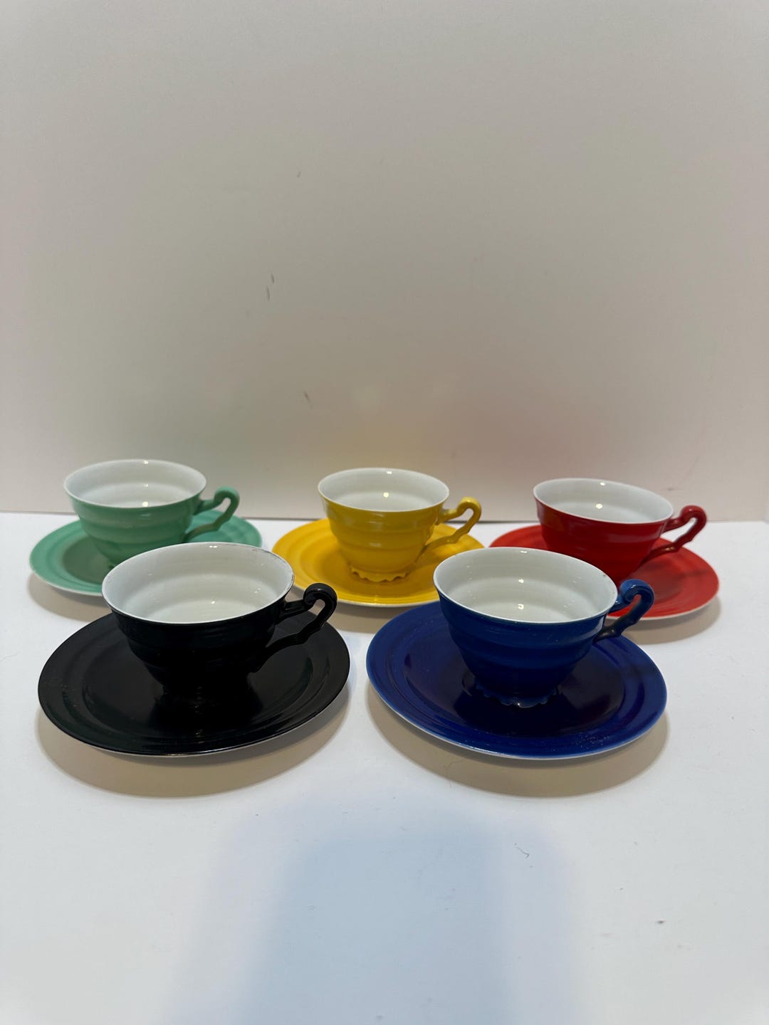 Set of 5 Demitasse Cups and Saucers Czechoslovakia - Etsy