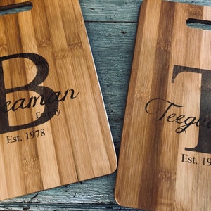 Family Custom Engraved Bamboo Cutting Board - Whitetail Woodcrafters