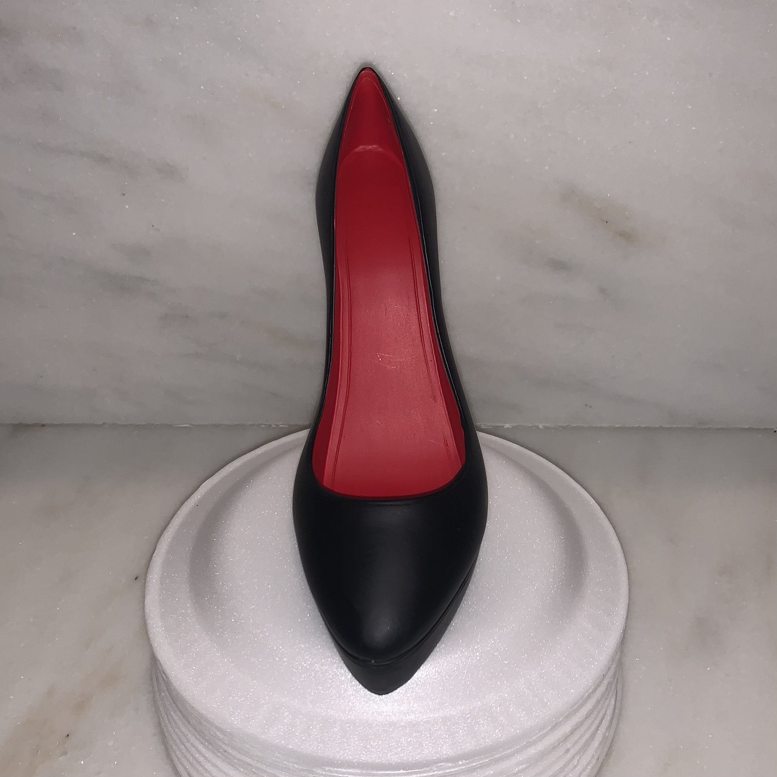 Black High Heel Shoe Cake Topper Cake Decorations black Outside With Red Bottom Red Inside Etsy