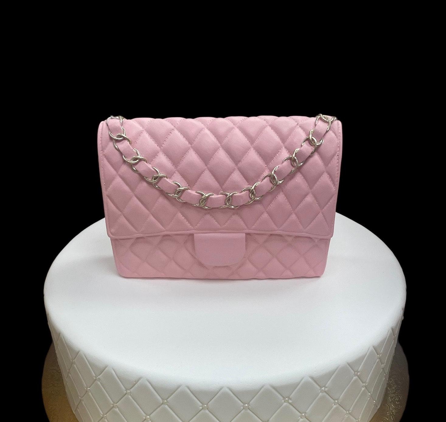 Light Pink Handbag Figurine Cake Topper With GOLD Chain - Etsy