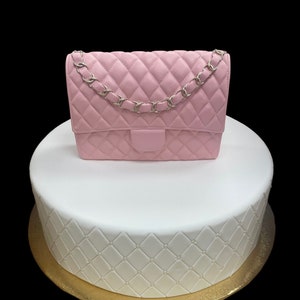 Cake decorating tutorials, how to make a CHANEL PURSE CAKE TOPPER