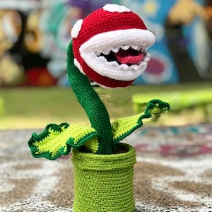 Scary Plant Monster Doll Crochet Pattern, Video Game Amigurumi, Tutorial PDF File by Chonkarumi