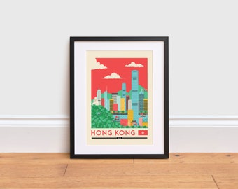 Hong Kong Poster Etsy