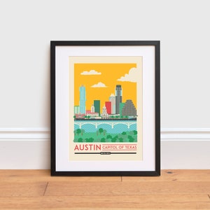 Austin Print - Texas Poster | Travel Poster