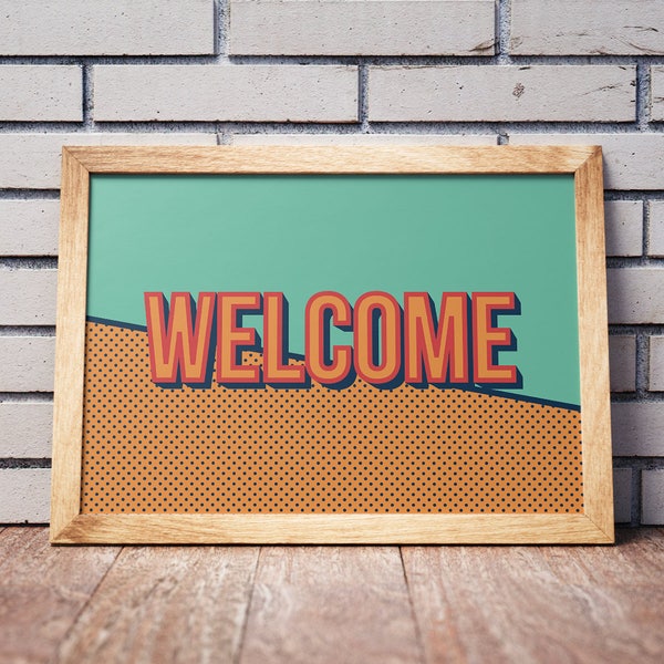 Welcome Print - Home entrance decor - Home entrance poster | Home Decor