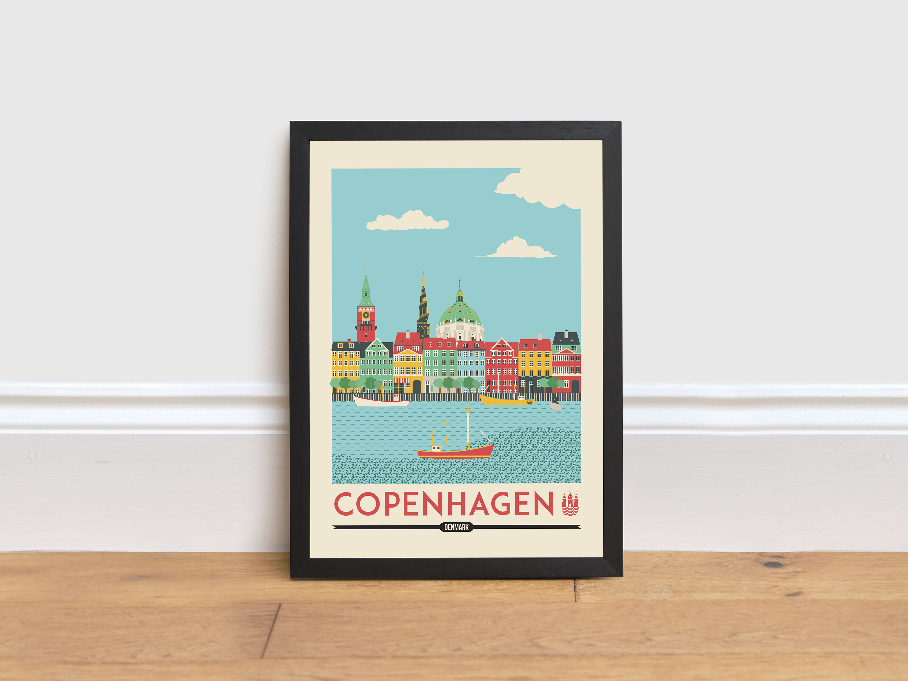 Copenhagen Print Denmark Poster Travel Poster | Etsy UK