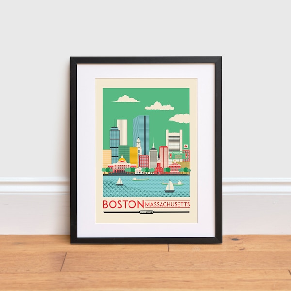 Boston Print - USA Poster | Travel Poster