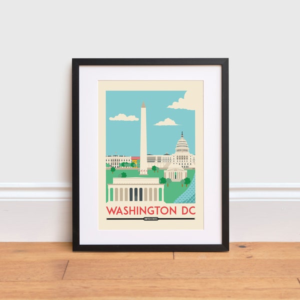 Washington DC Print - Washington DC poster - DC Print - Stati Uniti Poster / Travel Poster