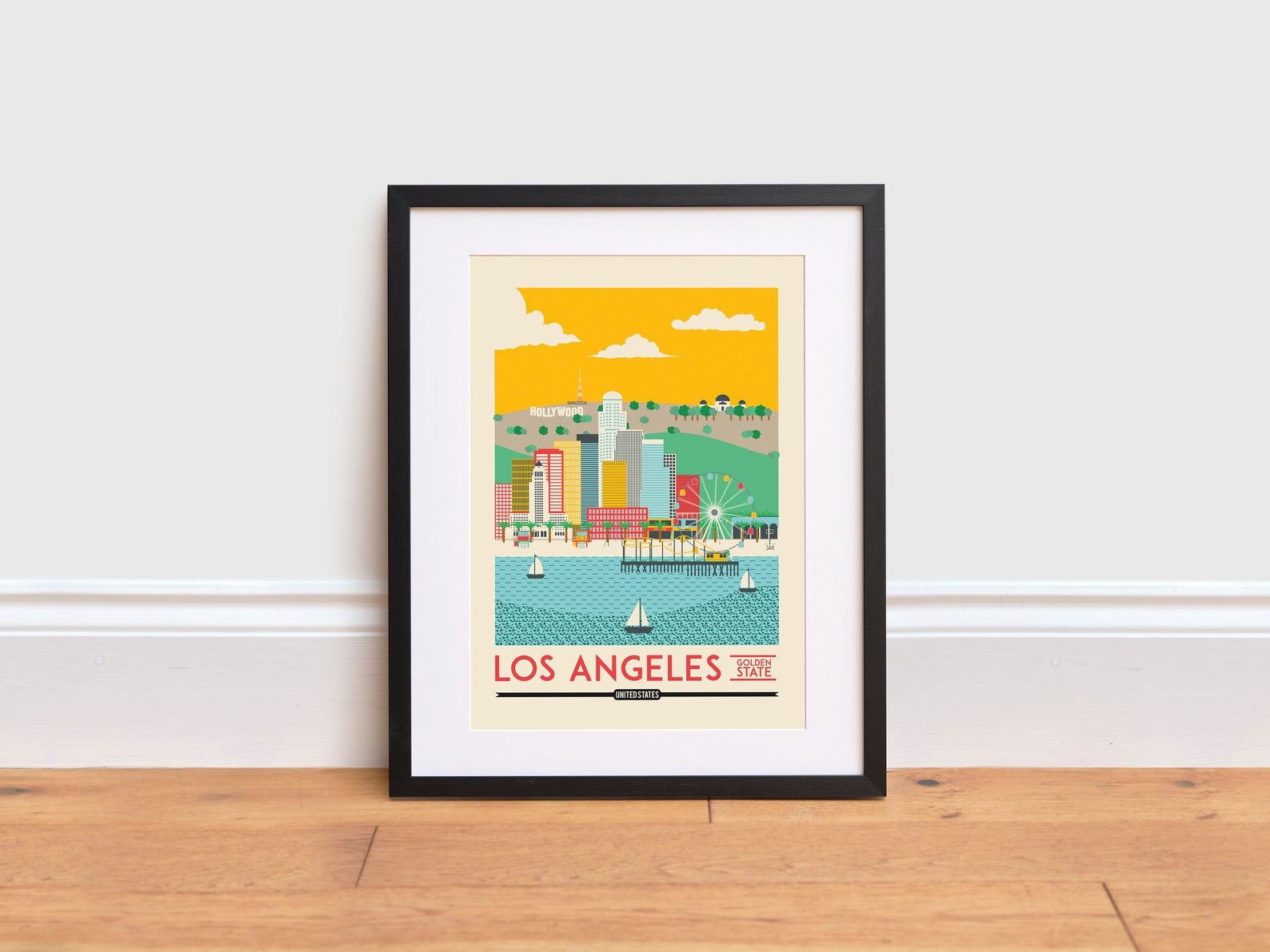 Los Angeles Print Los Angeles Poster LA Print USA Poster - Etsy