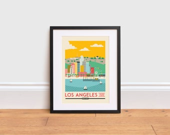 Los Angeles Art Print: California Travel Poster