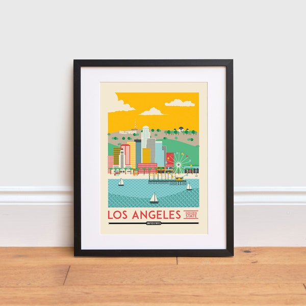 Los Angeles Art Print: California Travel Poster