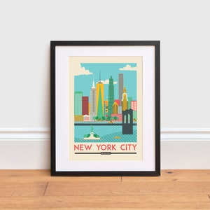 Impresión de Nueva York - Cartel de la ciudad de Nueva York - Cartel de EE.UU. / Cartel de viaje