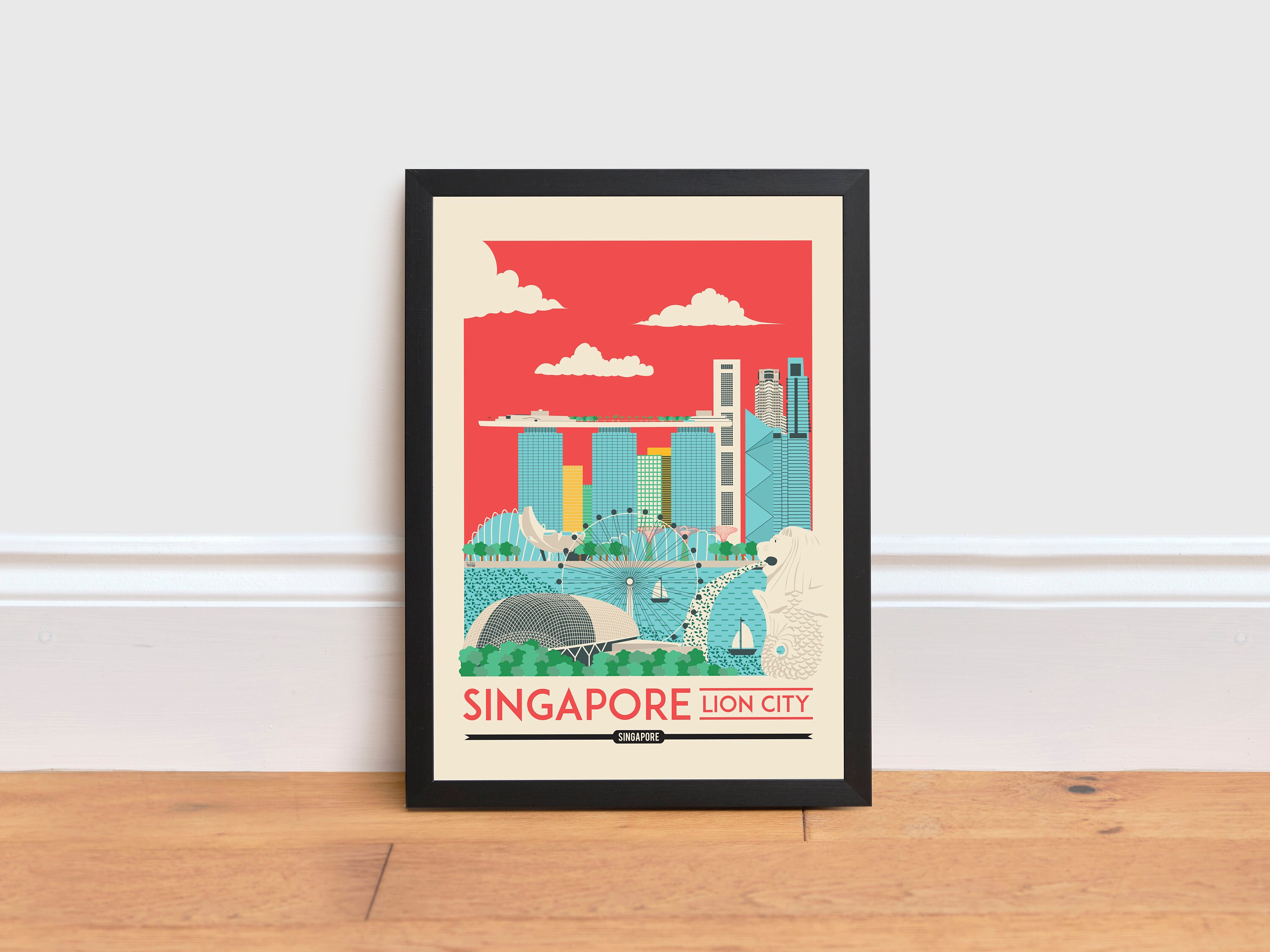 Singapore Print Singapore Poster Singapore Wall Art Print Etsy UK