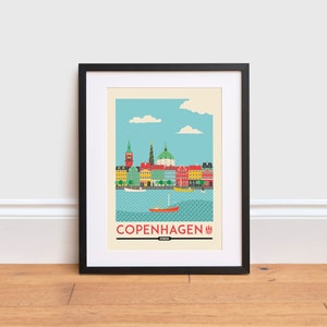 Impresión de Copenhague - Póster de Dinamarca / Póster de viaje