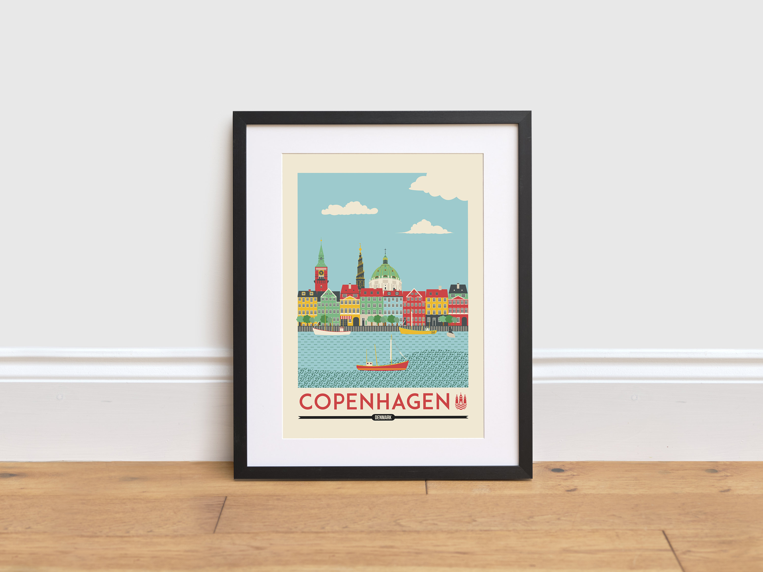 Copenhagen Print Denmark poster Travel Poster Etsy