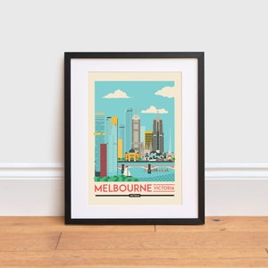 Impresión de Melbourne - Arte de Victoria - Cartel de Australia / Cartel de viaje