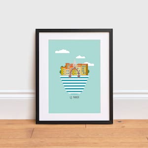 Marseille Le Panier Poster - Quartier du Panier Illustration - Marseille Wall Art  | Marseille Print