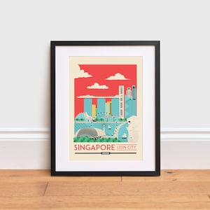 Singapore Print - Singapore poster - Singapore Wall Art Print | Travel Poster