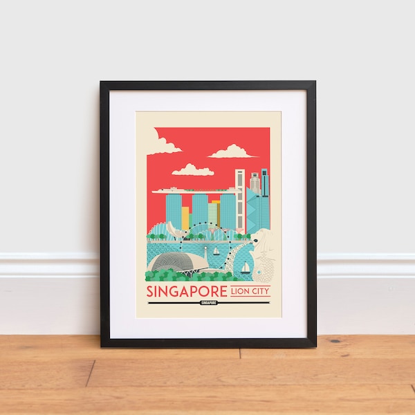 Singapore Poster Etsy