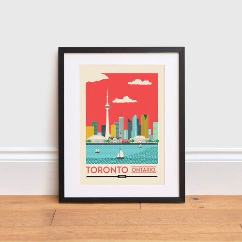 Toronto Poster Canada Poster Print Travel Print Travel Etsy