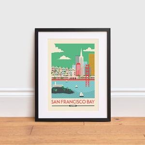 Impresión de San Francisco - Impresión de California - Póster de EE. UU. / Póster de viaje
