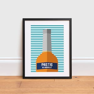 Pastis de Marseille Poster - Pastis Illustration - Marseille Wall Art | Marseille Print