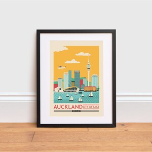 Impresión de Auckland - Cartel de Auckland - Cartel de Nueva Zelanda / Cartel de viaje