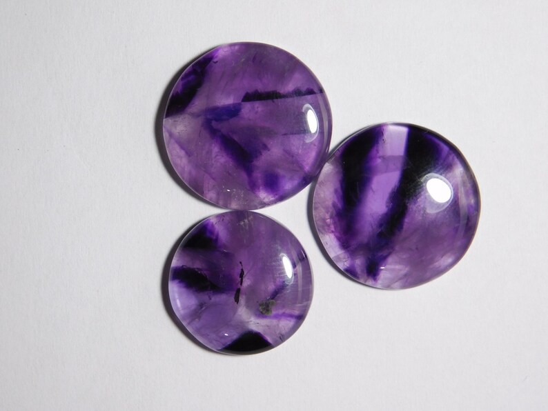 Amethyst Loose Stone For Jewelry 03 Pcs Natural Purple Amethyst Gemstone 69 Cts R-8636 Top Quality Amethyst Lace Agate Cabochon