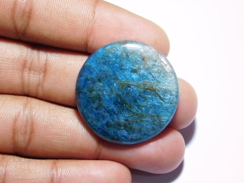 Apatite Gemstone For Pendant 59 Cts Fabulous Wholesale Price R-8273 Apatite Cabochon Gemstone Natural Blue Neon Apatite Loose gemstone