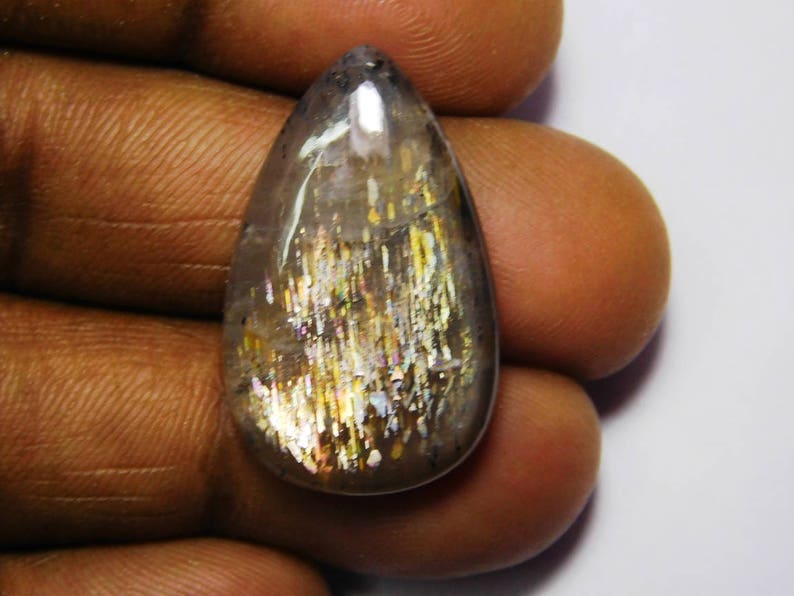 R-3247 Rainbow lattice sunstone gemstone Moonstone sunstone loose stone Natural Sunstone Moonstone Sun stone moonstone cabochon 19 Cts