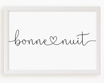 Bonne Nuit | Etsy