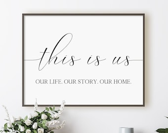 Das sind wir, unsere Geschichte, unser Leben, unser Zuhause, horizontal Sofort Download digital druckbare Wandkunst